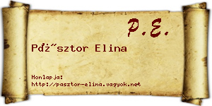 Pásztor Elina névjegykártya